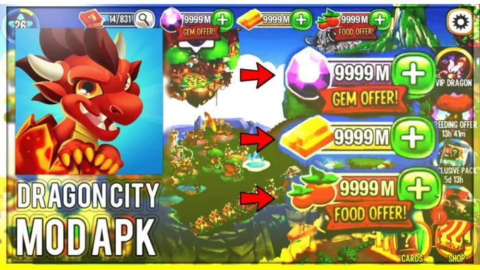 Dragon City Mod Apk Unlimited Gems